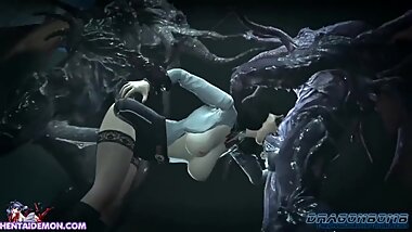 Squid Monster Gangbang