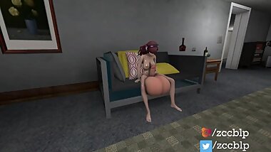[Overwatch] futa DVA's balls grow