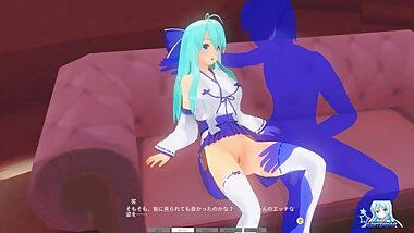 [CM3D2] Blue haired girl in kimono