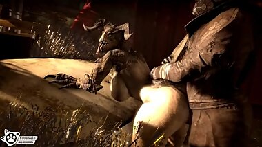fem deathclaw + human sex