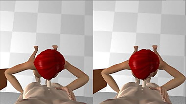 VR 3d Blowjob - Virtual Reality POV animated Sex