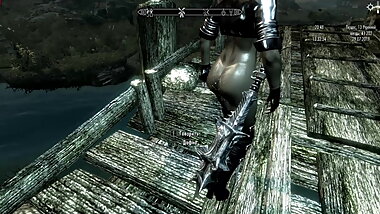 TES5 Skyrim My Own 3D Hentai Build Gameplay Orc Girl Outside
