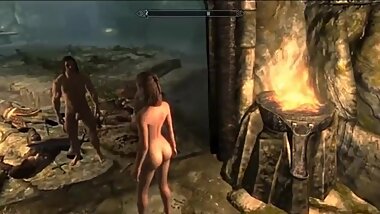Skyrim-Naked Pussy and Horny Skeletons, Episode 6