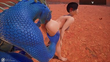 Wild Life Blue lizard scaly porn (Jenny and Corbac)