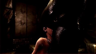 Super Monster Game 3D threesome with 2 teens