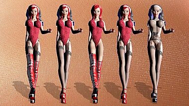 walk of beauty 3d, traummadchen geht und dresses