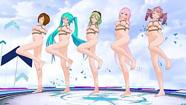 3D MMD - Sentai Slender Legs - Bondage Dance