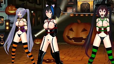 3D MMD - Happy Halloween - Bondage Dance