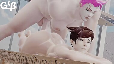 Emily Watches as Futa Zarya Pounds Tracer's Asshole by GeneralButch (Voiced by DornVA, Sound)