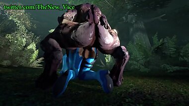 Samus Aran sex with alien