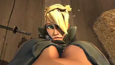 [Futa] Fortnite Ninja Sarah gets face fucked