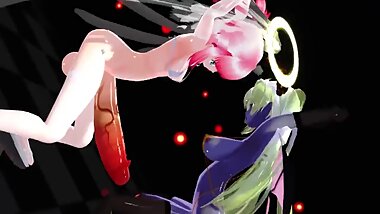 [3D MMD Futanari] Futanari Demon & Angel Dance HQ