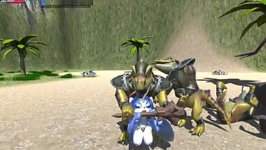 Krystal fucked by Sharpclaw (ToonPimp Dinosaur Planet game)
