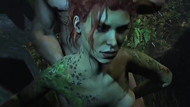 3D HOT sex and Fantastic Footjob with Poison Ivy
