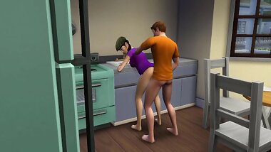 [SIMS 4 Wicked Whims] Chad Simoleon Fucks Liberty and Has Breakfast Naked