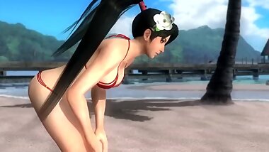 Dead or alive 5 sexy girls winning animation in tight bikini thong 3D ass !