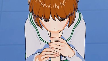 Girls und Panzer - Miho Nishizumi 3D Hentai