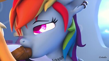 MLP 3D RAINBOW DASH X APPLEJACK ANIMATED BLOWJOB - SFM SOURCE FILMMAKER