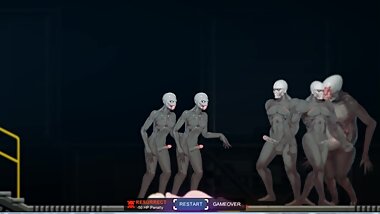 Alien Quest (part 3). Zombie monsters with big dicks