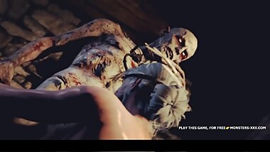 Ciri x Elder, monster fuck throat