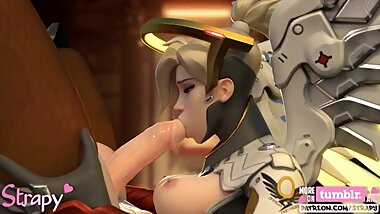 [Strapy] Overwatch Futanari girls in action (3D)