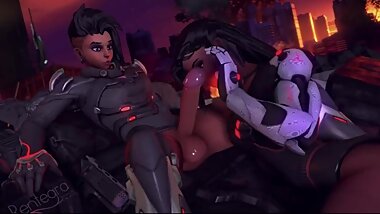 Overwatch: Symmetra Sucking Futa Sombra