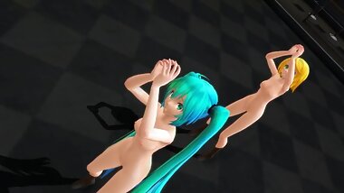 MMD Miku and Rin Hi-Fi Raver