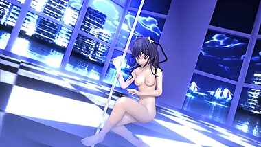 [3D FUTANARI MMD] - Shiki Ichinose Poledance
