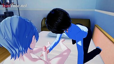 Evangelion Yaoi - Shinji x Kaworu. Handjob, blowjob and bareback with multiple cums