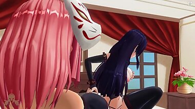 Naruto - Hinata Fucks while Sakura Watches