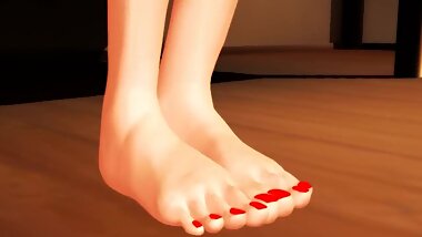 Giantess MMD - Trample - Crush - Erza tramples Gray
