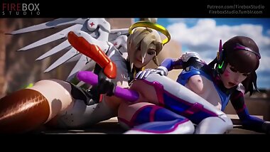 Overwatch 3d cartoon hentai Dildo Cum Twitch firebox Studio Blizzard