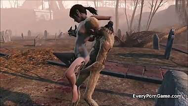 Female Player Fucked By A Monster