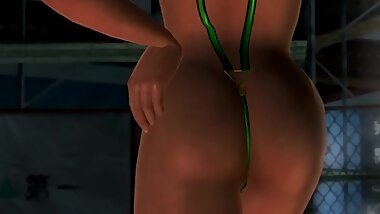 Dead or alive 5 Lisa is so hot in this tight microbikini thong! ass exposed
