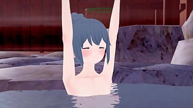 Rin Shima Laid-Back Camp In the Onsen