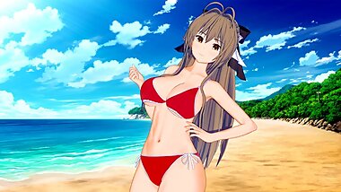 Amagi Brilliant Park: HOT BEACH FUCK WITH BUSTY WAIFU SENTO (3D Hentai)