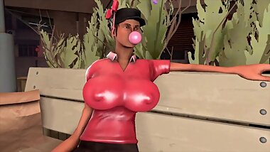 Booblegum inflation - Femscout breast expansion