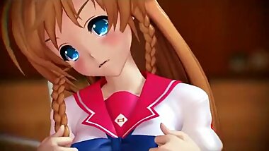 3D Schoolgirl Fucked by Invisible Alien!