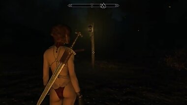 Perfect body Vampire Prostitute feeding in Skyrim