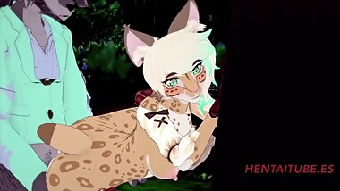 Furry Hentai Yiff - Wolf Fuck Kitty in the Forest
