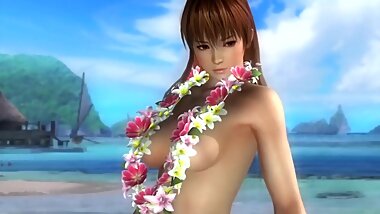 Dead or alive 5 sexy girls in micro bikini thong 3D animation bubble butt !