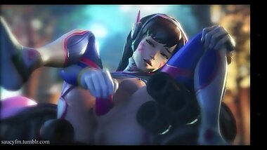 Overwatch D.va Dildoing (Sound Added)