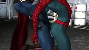 Superman Fucks Spiderman