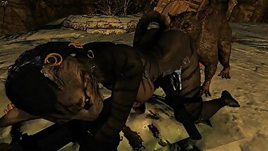 Khajiit bound and rat fucked