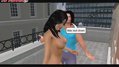 3D animation big tits