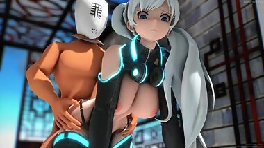 [R-18] Din Don Dan - Weiss Schee - Nagisa black (RWBY) Sex from behind