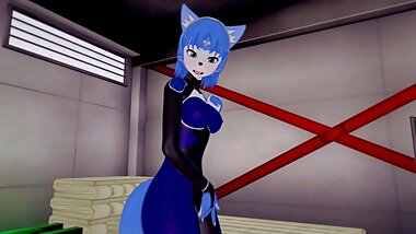 (3D Hentai)(Star Fox) Krystal masturbation