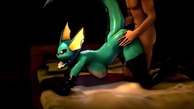 Vaporeon pokemon 3d