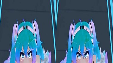 Miku hentai 3d blowjob in vr box!