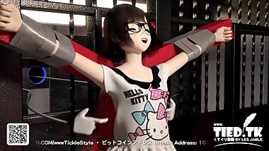 3D ANIME GIRL WAIST TOUCH & ARMPIT TICKLE TORTURE
